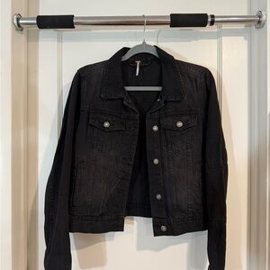 We The Free Black Denim Jacket